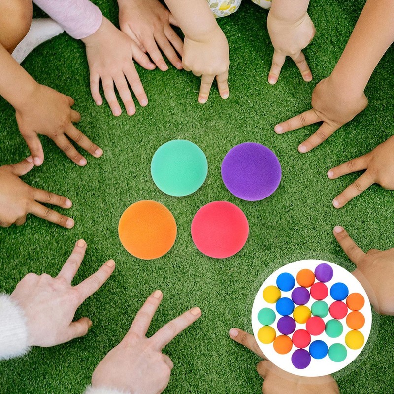 25 Pcs EVA Sponge Ball Beach Toys Squeeze Balls for Kids Squeezing gallery
