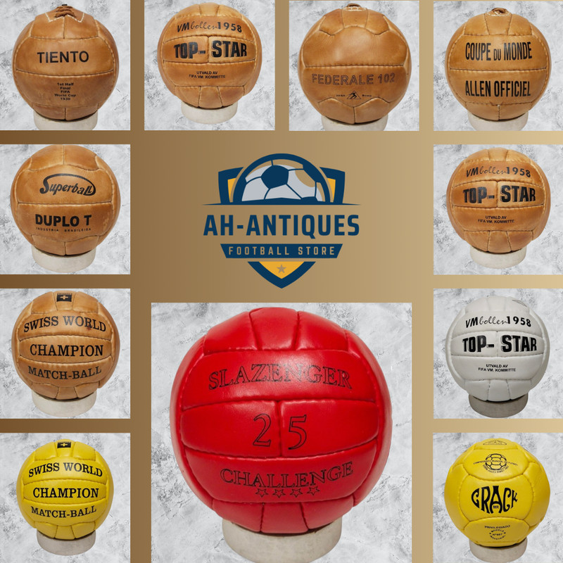Historical Mini Balls Set 11 Pcs FIFA world cup 1930 to 1966 in Leather Size 1