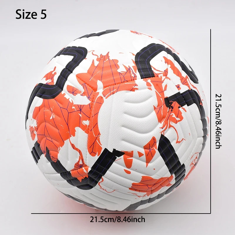 Soccer Balls Standard Size 5 Machine-Stitched Ball PU Material Sports League NEW gallery