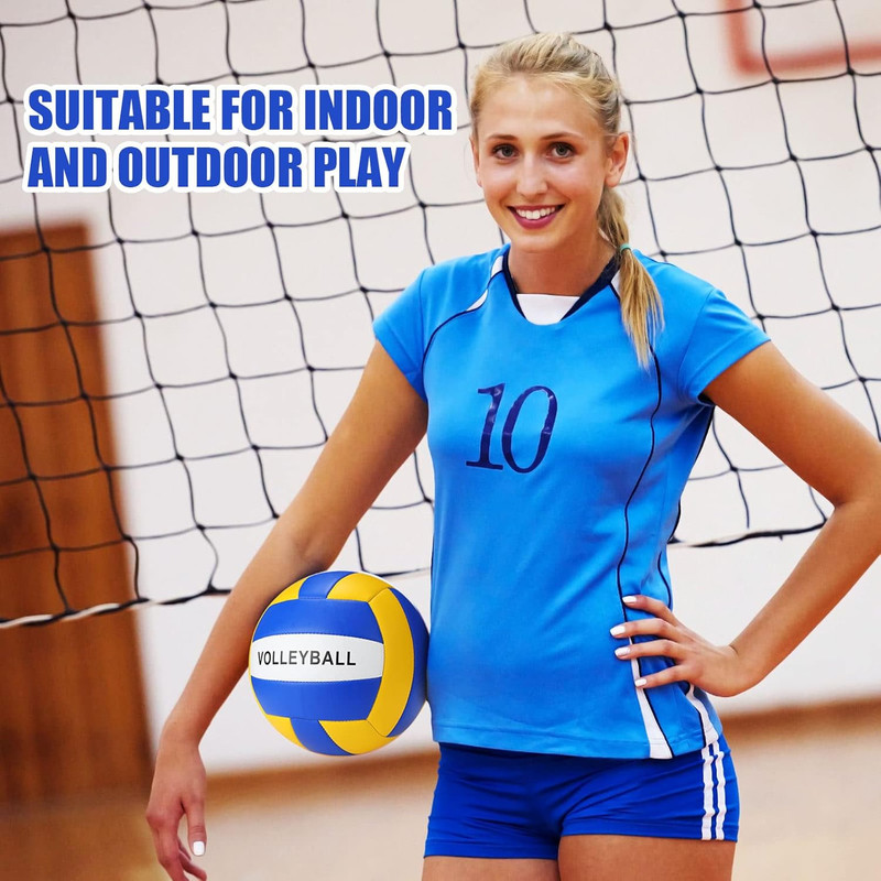 8 Pcs Sports Balls Set Include Basketball Football Soccer Volleyball with 2 Spor gallery