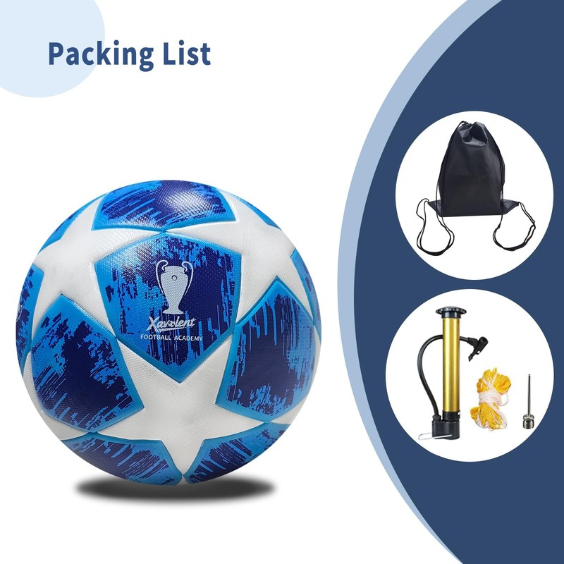 Professional Soccer Ball Size 5, Thermal Bonded Waterproof PU Match-Quality T... gallery