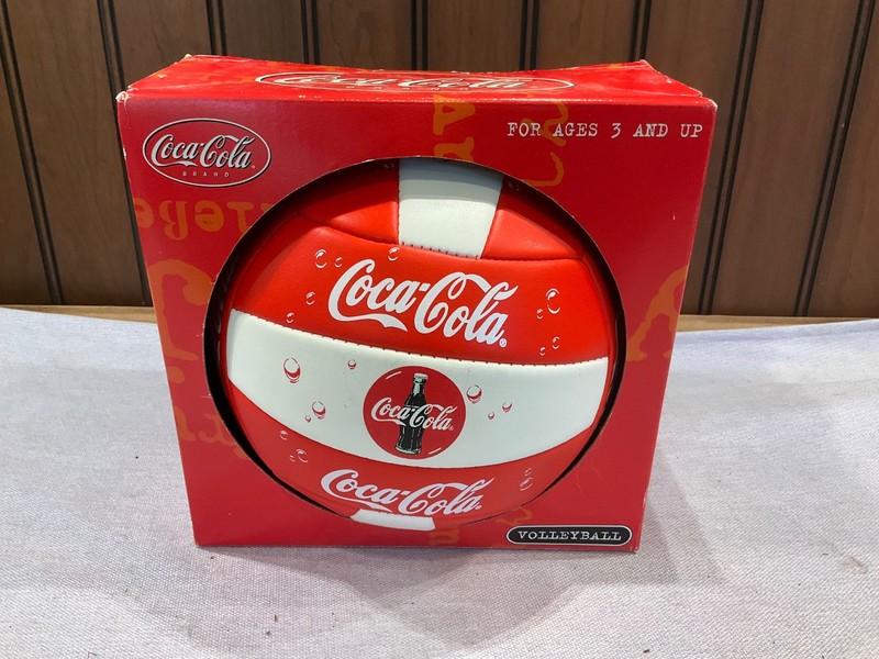 Coca Cola Regulation Size Leather Volley Ball – New & Unused from 2000s