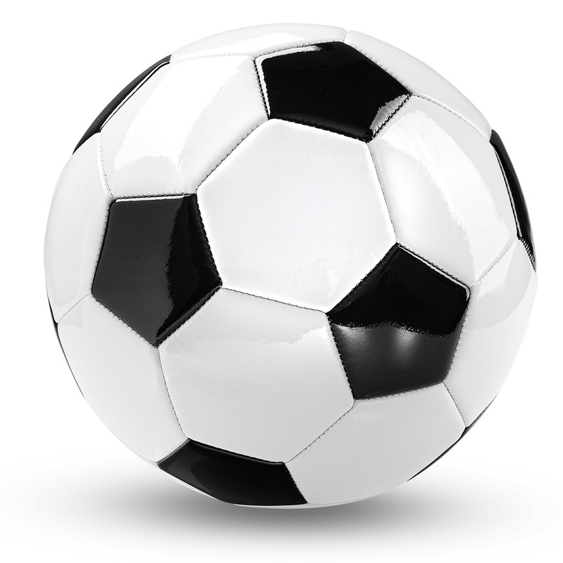 Soccer Ball Size 3 with Pump – Black & White Training Practice & Match Ball f…