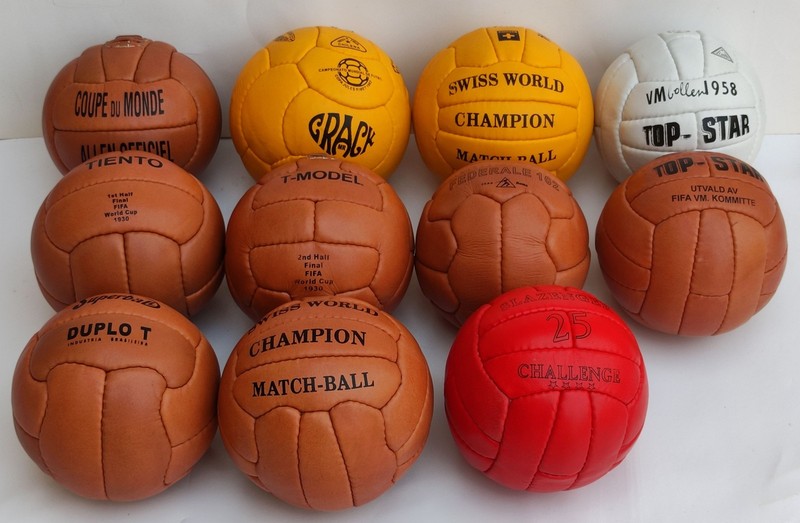 Historical Mini FIFA World Cup 11 Leather Balls Set 1930-1966 Size 1 gallery