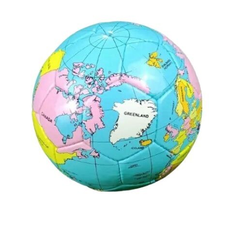 World Map Soccer Ball For Soccer , Geography and Adventure Fans