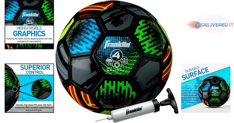 Mystic Size 4 Soccer Ball & Pump Set - PVC Cover for Kids & Adults gallery