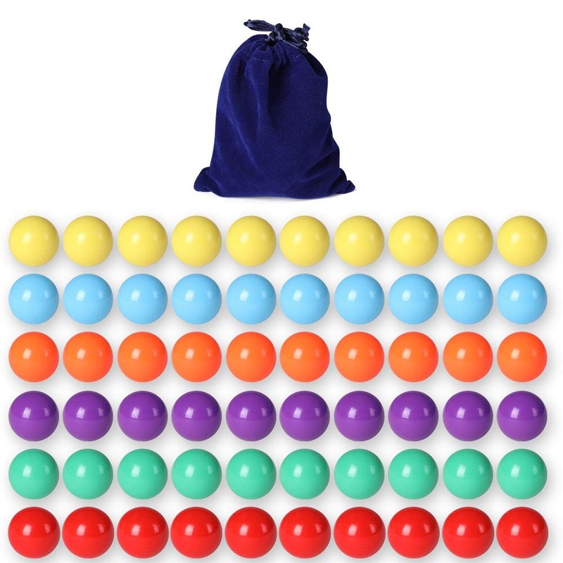60 Pcs Game Replacement Balls for Chinese Checker, 16mm Replacement Marbles Ball