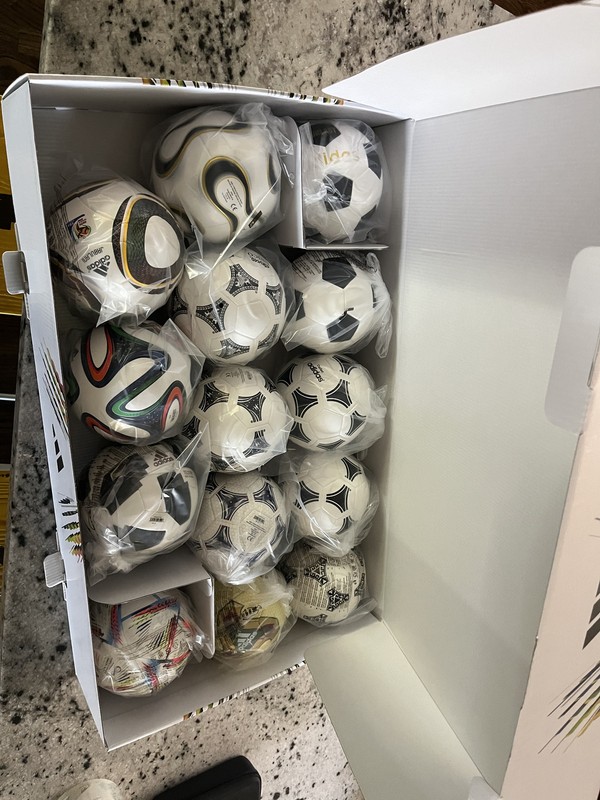 NEW Adidas FIFA 2022 World Cup Historical 14 pc Mini Soccer Ball Collectors Set gallery