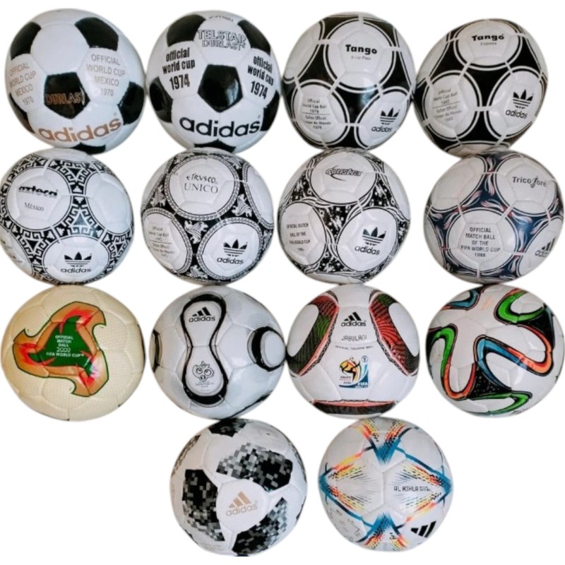 Adidas FIFA World Cup Mini Ball Collector Set 1970–2022 14 Piece Historical