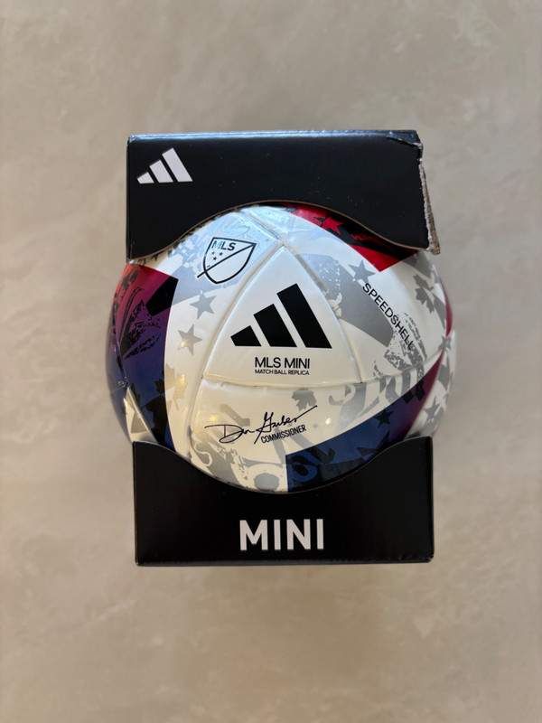 SOCCER BALL-ADIDAS-MLS-MATCH BALL REPLICA-SIZE 1 MINI-SPEEDSHELL-NEW-IN THE BOX-