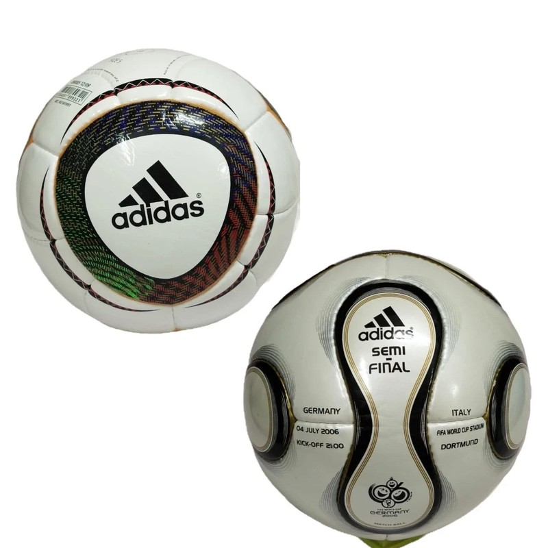 Set of 2 Balls: Adidas Teamgeist Worldcup 2006 + Jabulani Worldcup 2010 Size 5