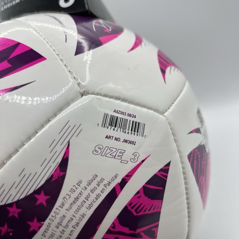 Adidas MLS Club Soccer Ball Size 3 Pink White Match Ball Replica gallery