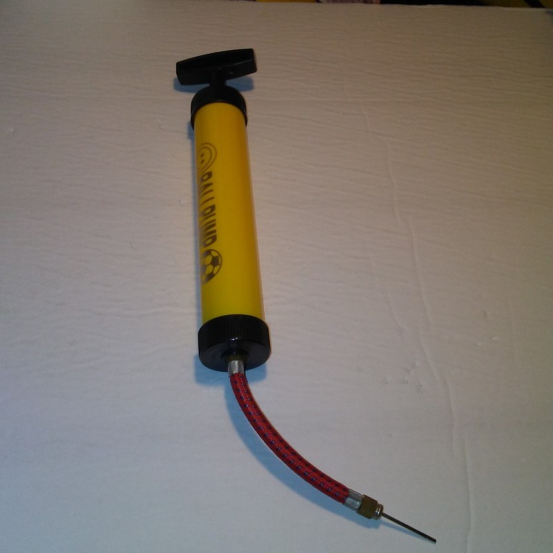Ball pump with attachment Very light Fits in small bag easily for bikes uses too