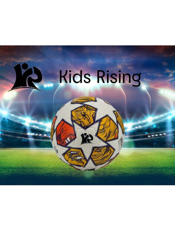 Kids Rising Champions League Replica Soccer Ball with Air Pump Included-Size 5