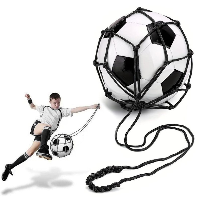 Football Kick Coach Soccer Net, Foosball Ball Net Net Bag Solo Soccer Kick...