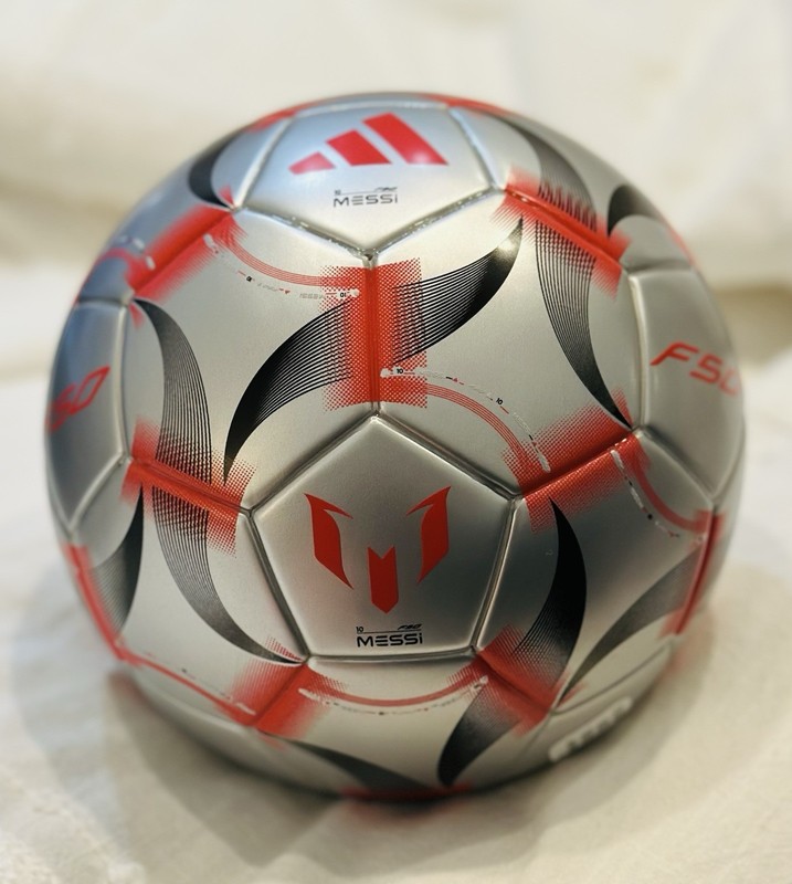 Black Silver Red LIONEL MESSI SOCCER BALL Size 1 ADIDAS Kids LOGO Mini Football