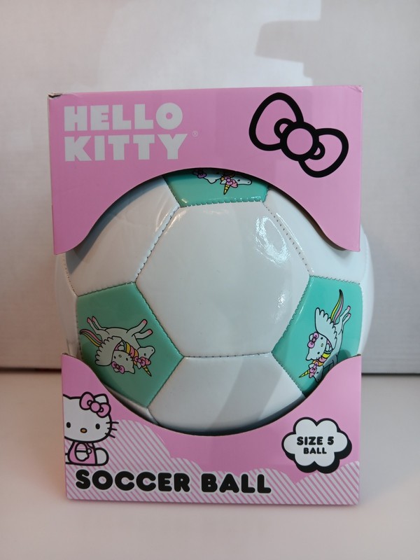 Hello Kitty White/Green Unicorn Soccer/Football Toy 26.8in Size 5 – Sanrio
