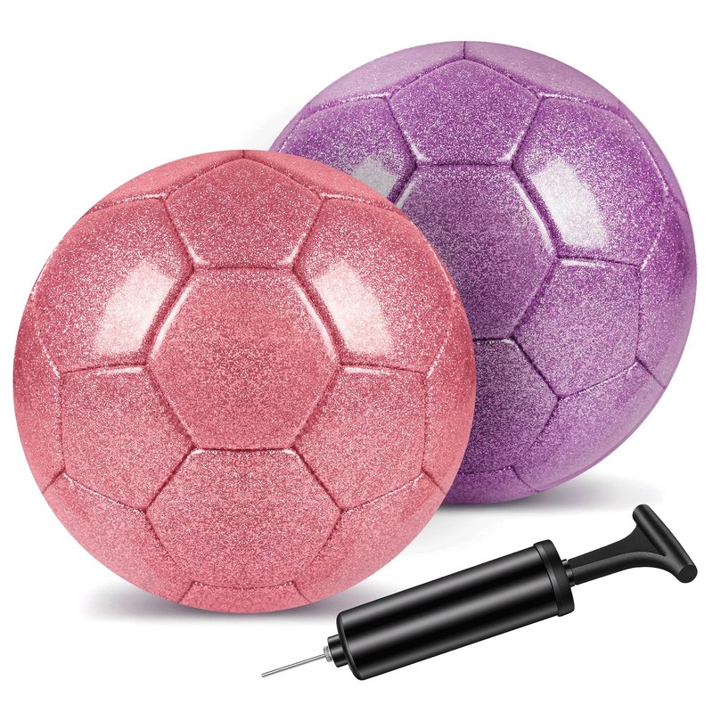 Size 3 4 Soccer Ball 2 Pack Glitter Pink Gold Silver Purple Soccer Ball with …