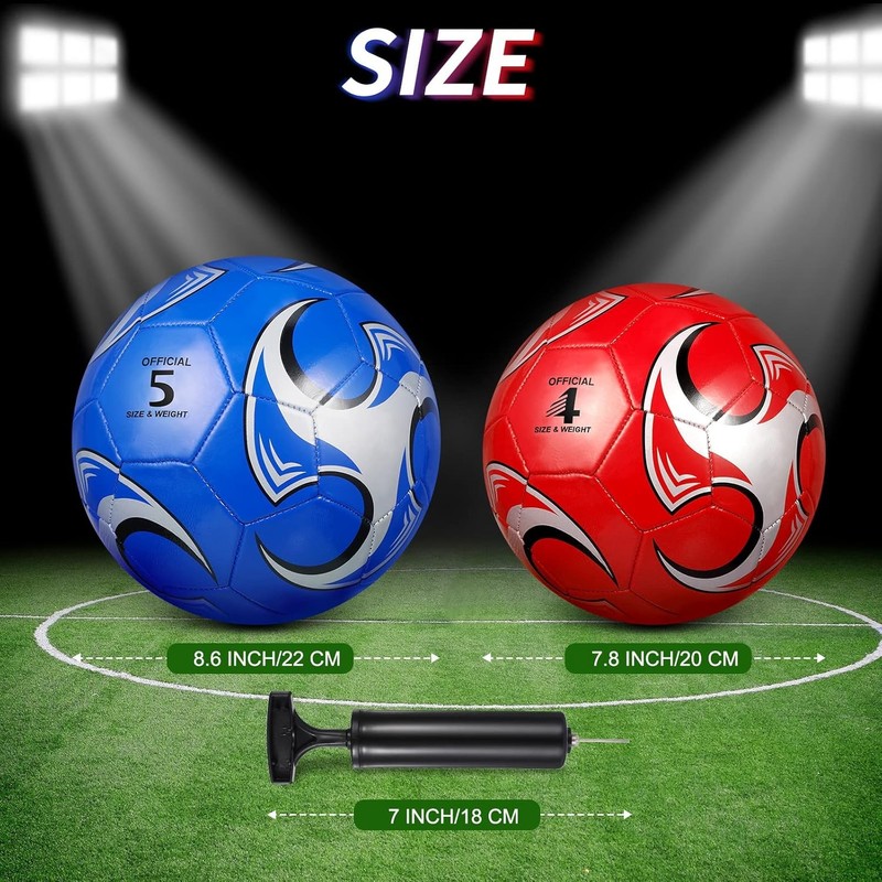 Soccer Balls Bundle: 4/5 Size with Pump - Deflated Training Pack gallery