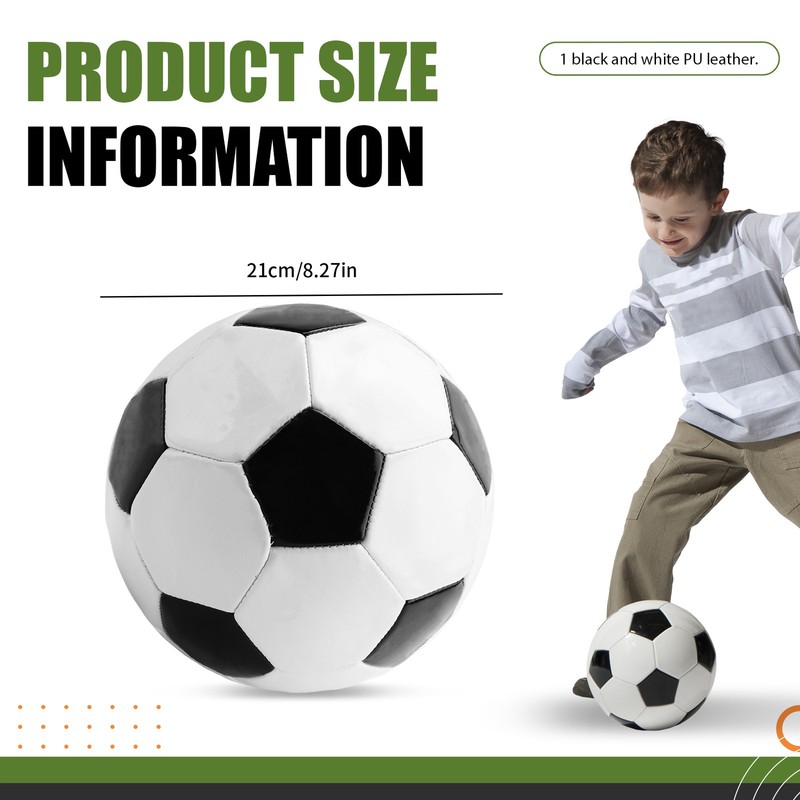 Size 5 Professional Training Soccer Balls PU Leather Black White Football9457 gallery