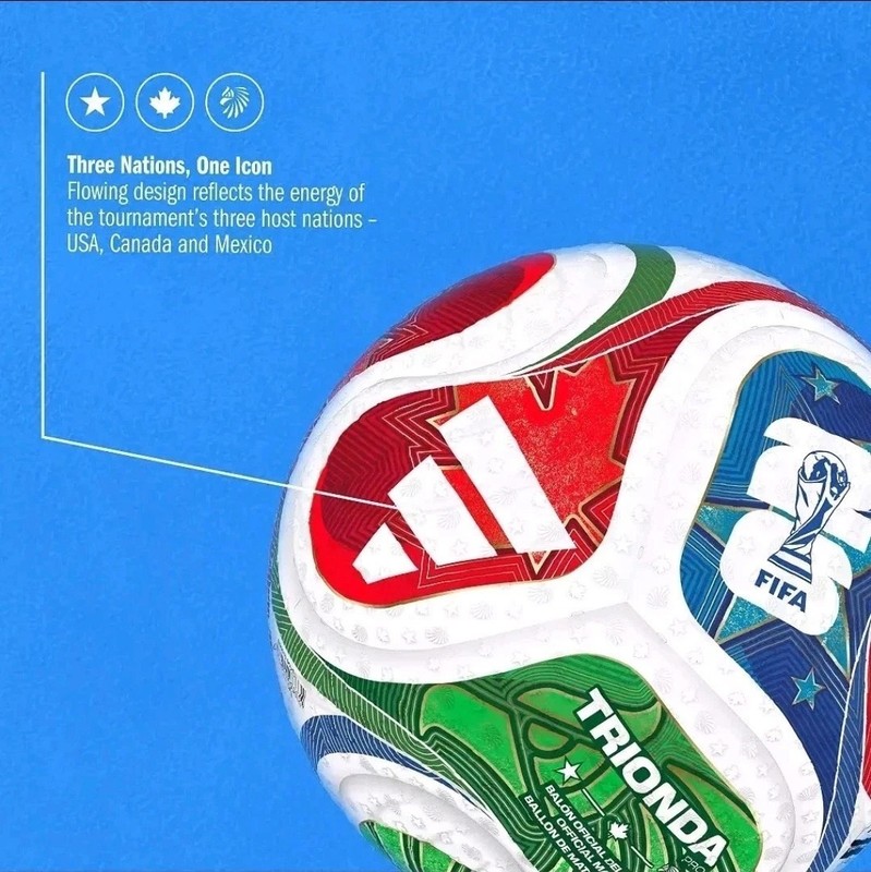 Adidas FIFA WorldCup 26 TRIONDA Match Ball Size 5 With Box (Single,Lot of 2,3,6) gallery