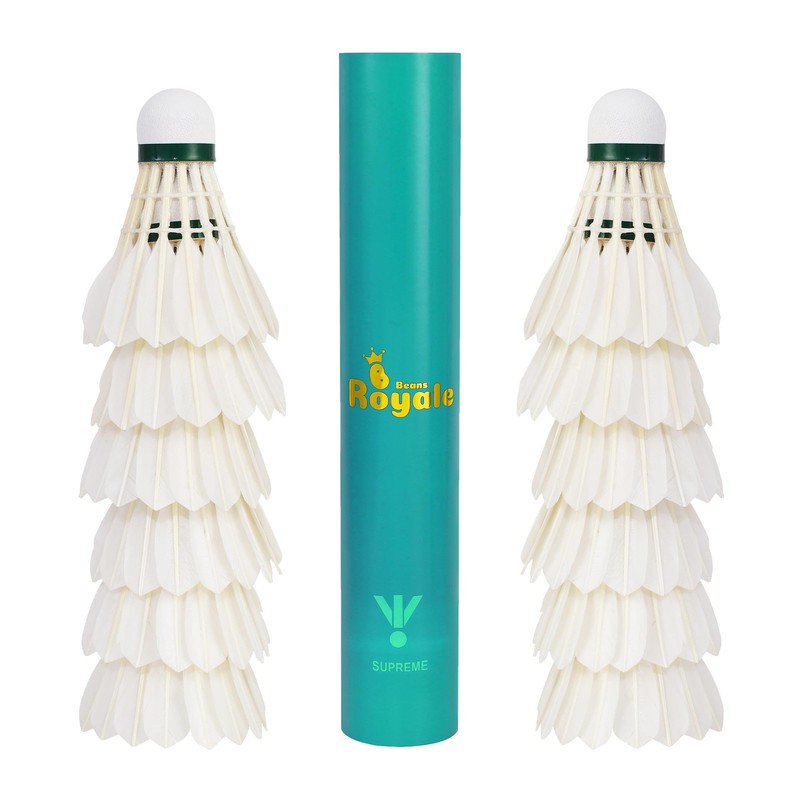 Badminton Shuttlecocks 12Pack All Round Feather Real Fine Feather With Great ...