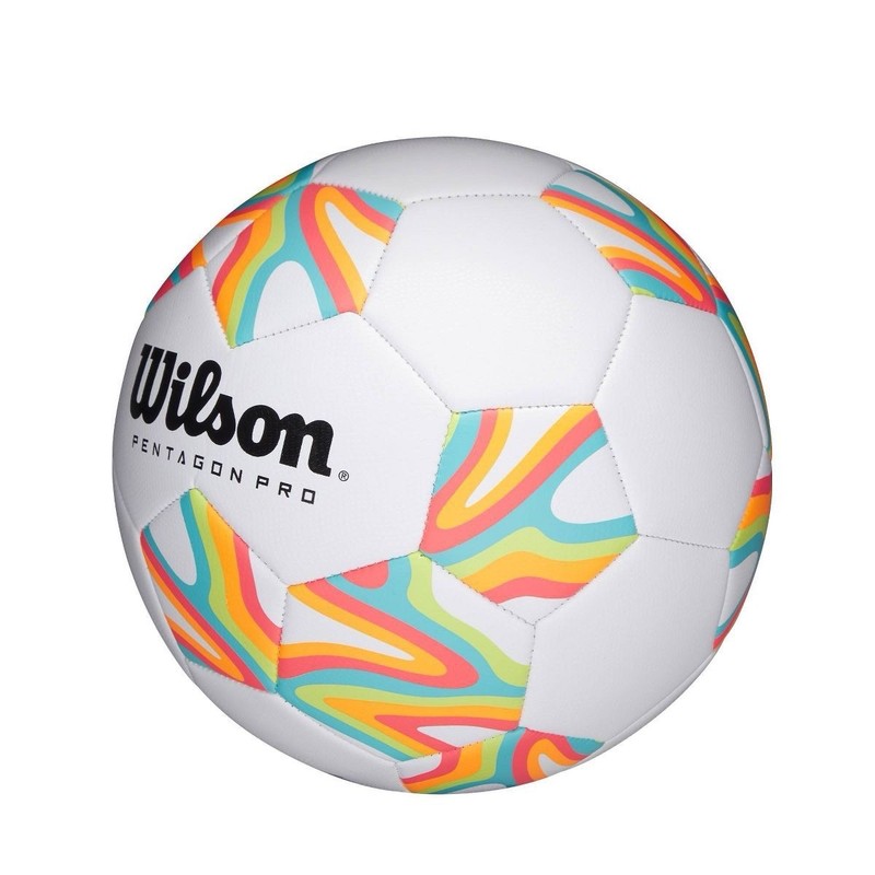 Wilson Pentagon Pro Orange Blue Green Multicolor Size 3 Soccer Ball NEW gallery