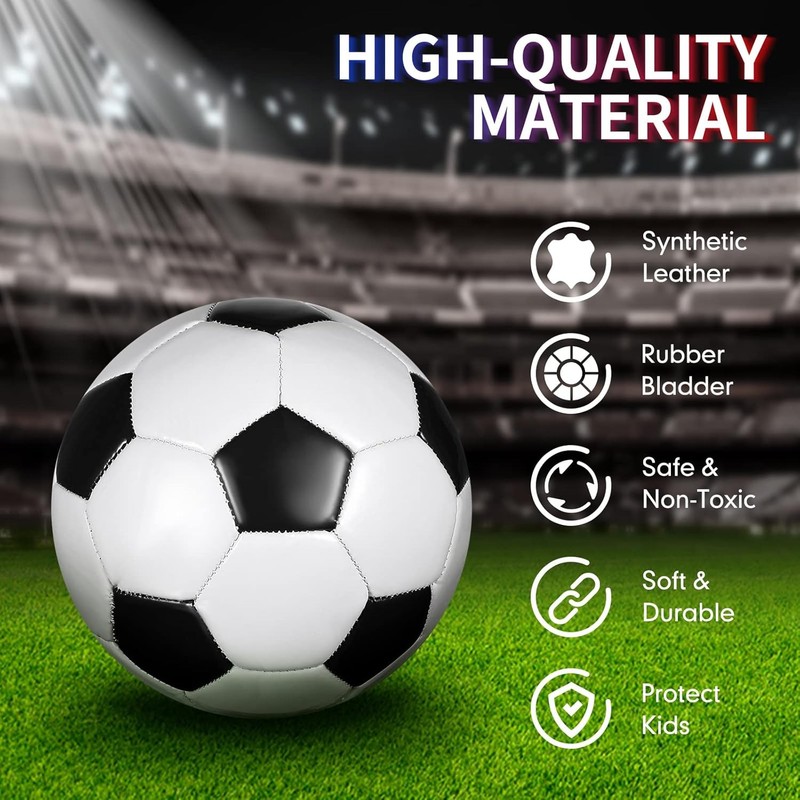 Bulk Soccer Balls Set with Pump - Sizes 4 & 5 - Deflated Training Balls gallery