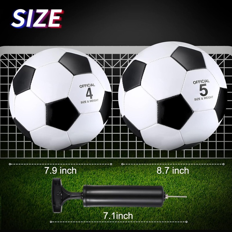 4 Fun and Portable Soccer Balls with Pump - Outdoor & Indoor Sports for All Ages gallery
