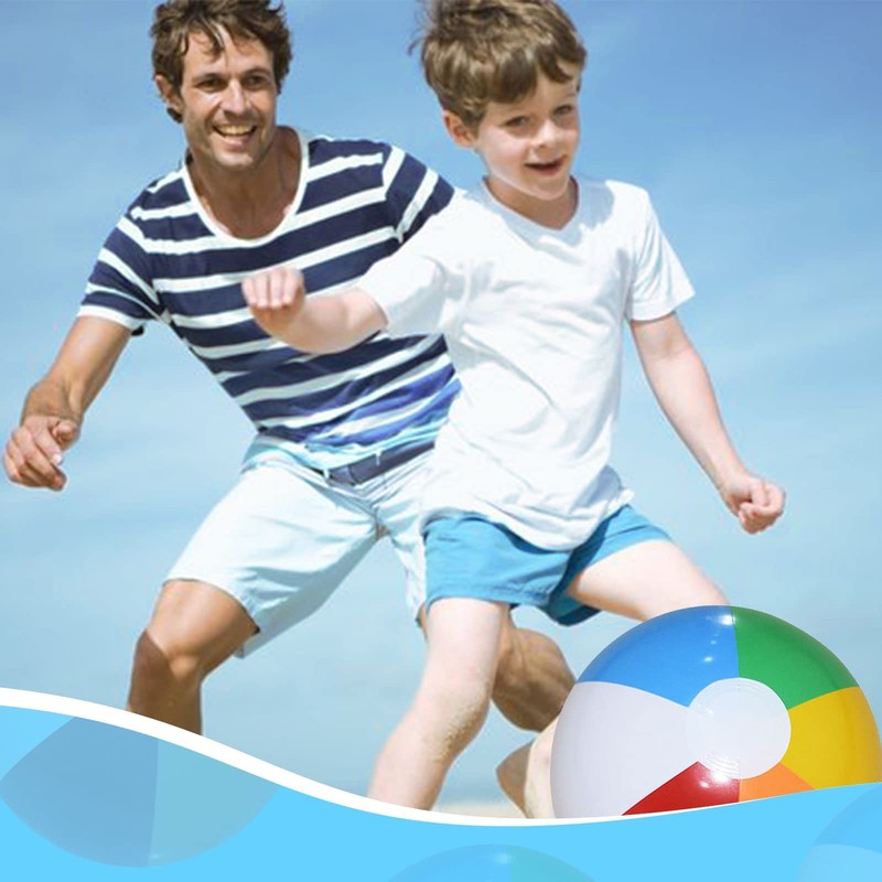 3 Pack 12” Rainbow Beach Balls, Inflatable Beach Ball, Swimming Pool Ball Beach... gallery