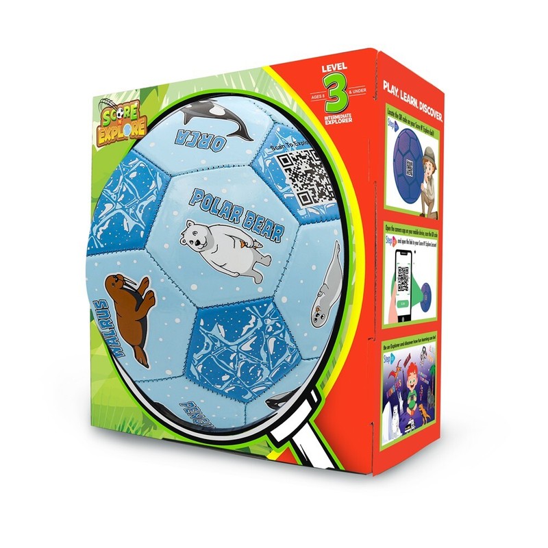 Score N‘ Explore Children’s Learning Development Soccer Ball ARCTIC Explorer