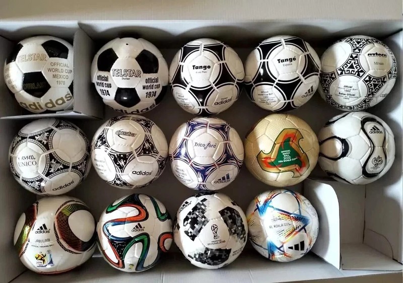 Adidas Historical Mini Ball Set, FIFA World Cup 1970 to 2022 Soccer Balls Size 1