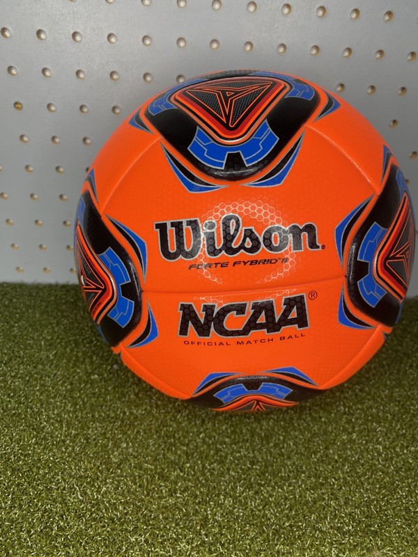 Wilson NCAA Soccer Official Match Ball Forte Fybrid II Black Orange Blue Rare gallery