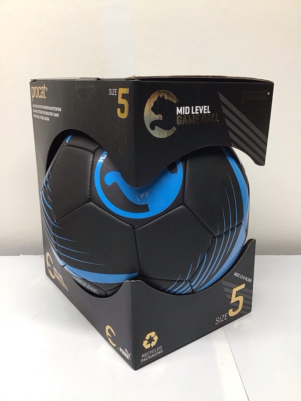 PUMA PROCAT TACTIC BALL SIZE 5 BLACK/BLUE NEW NEVER USED A4