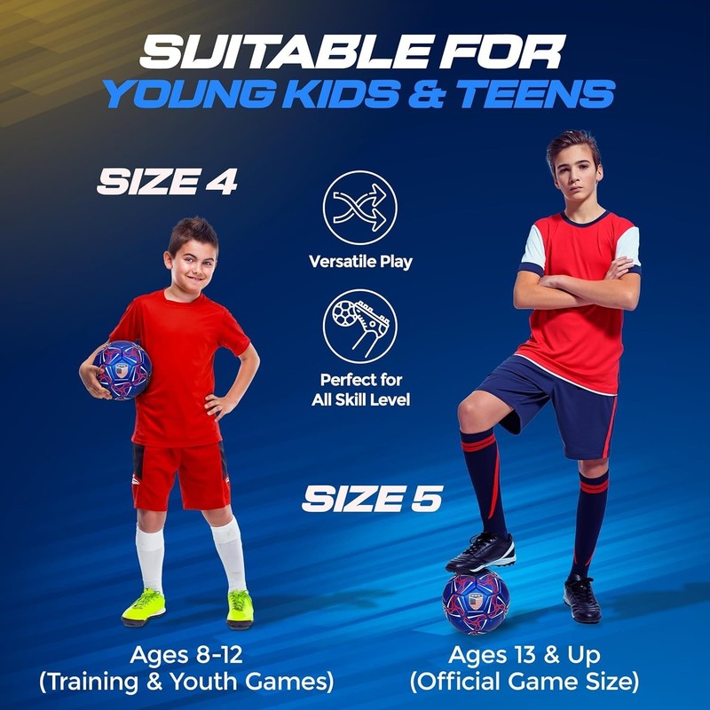Soccer Ball - Official Match Grade Soccer Balls - Youth & Adult - Attractive... gallery