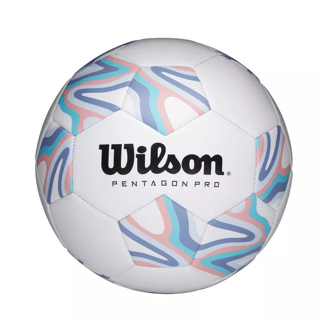 WILSON PENTAGON PRO TARGET SOCCER BALL: SIZE 4 – PASTEL