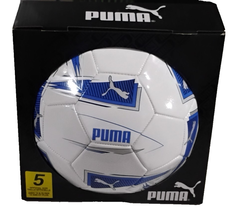 Puma Soccer Ball Size 5 Official Blue & White Machine Stitched New