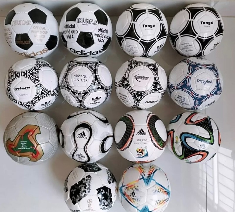 adidas historical mini ball set 14 pcs for collector FIFA world cup 1970-2022