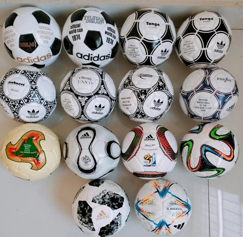 ADIDAS HISTORICAL MINI BALL SET OF 14-BALLs FIFA WORLD CUP 1970 TO 2022