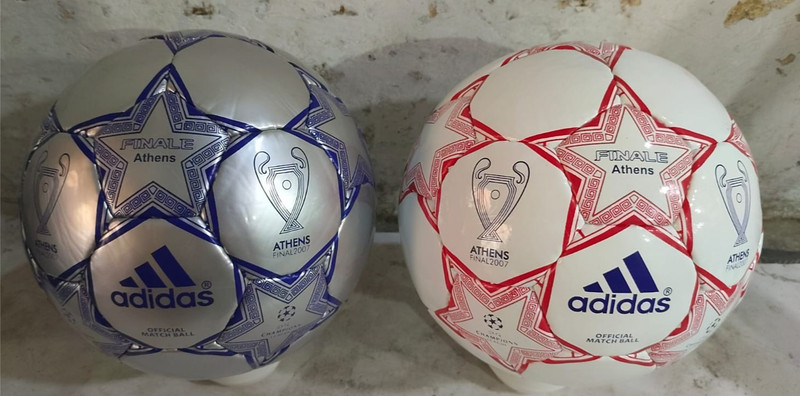 2X Athens Final 2007 / Finale 2006 Paris Size 5 Soccerball