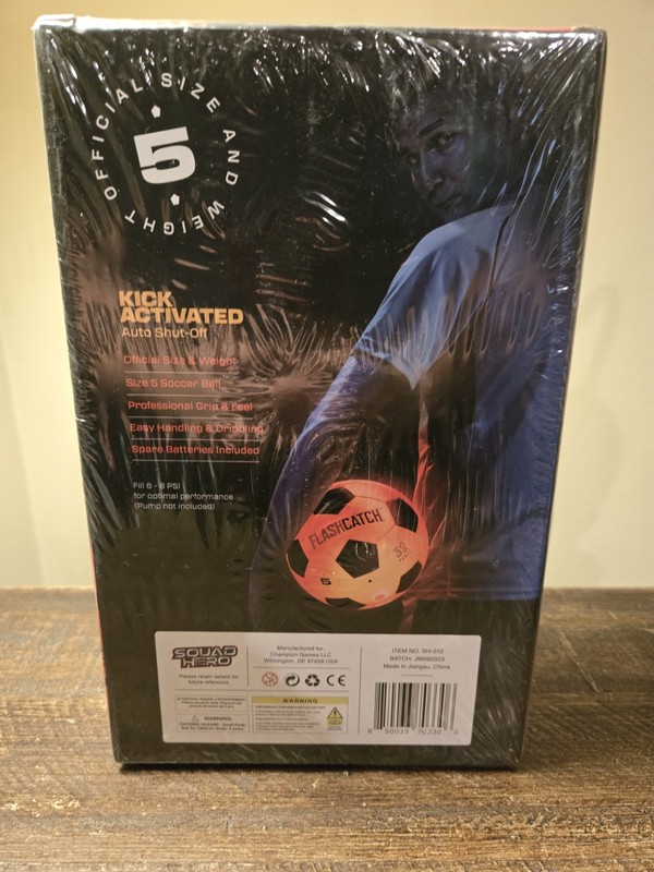 Light Up Soccer Ball Size 5 FlashCatch Squad Hero New Sealed gallery