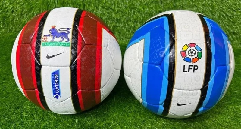 2Pcs Total 90 Nike Premier League AND LFP 2006-2007 MATCH Soccer Ball Size 5