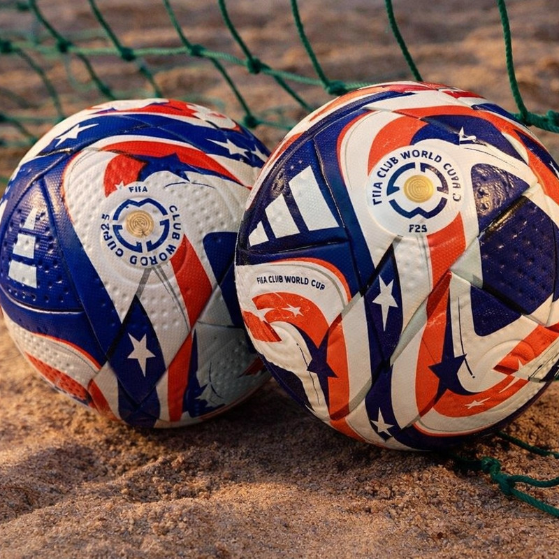 2x FIFA Club World Cup Match Soccer Balls Size 5 Red & Orange USA