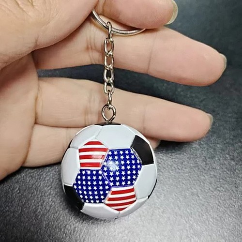 3PCS Set 2026 World Cup Mini Soccer Ball Keychain Souvenir USA Canada Mexico gallery