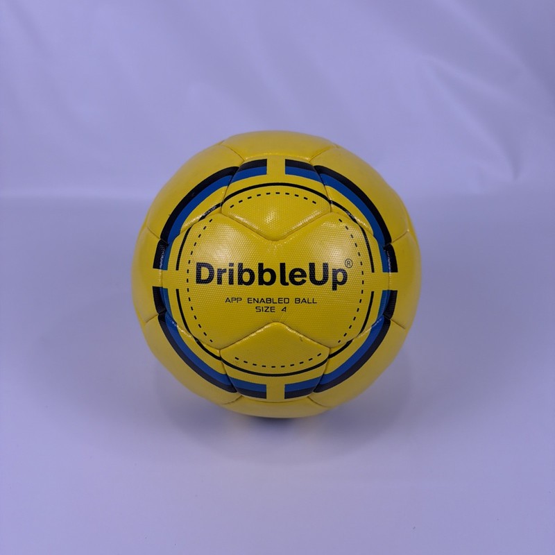 Official Dribble Up Smart App Enabled Yellow Training Soccer Ball Only (Size 4)