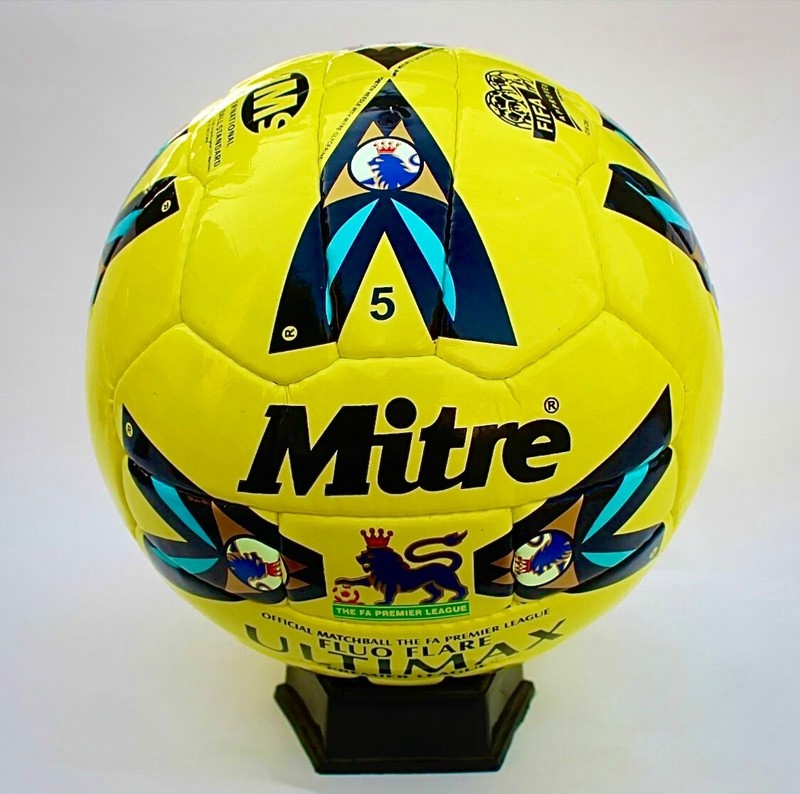Mitre Fluo Flare Ultimax 1995 Football || Match Ball Official|| The FA P replica