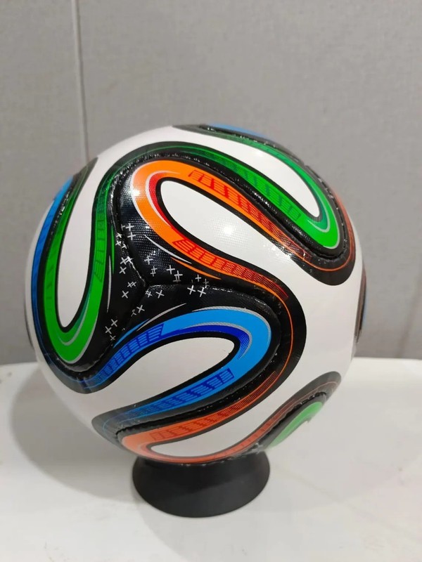 Handmade Brazuca Style Soccer Ball Size 5 White Multi-Color Football Made in Pak gallery