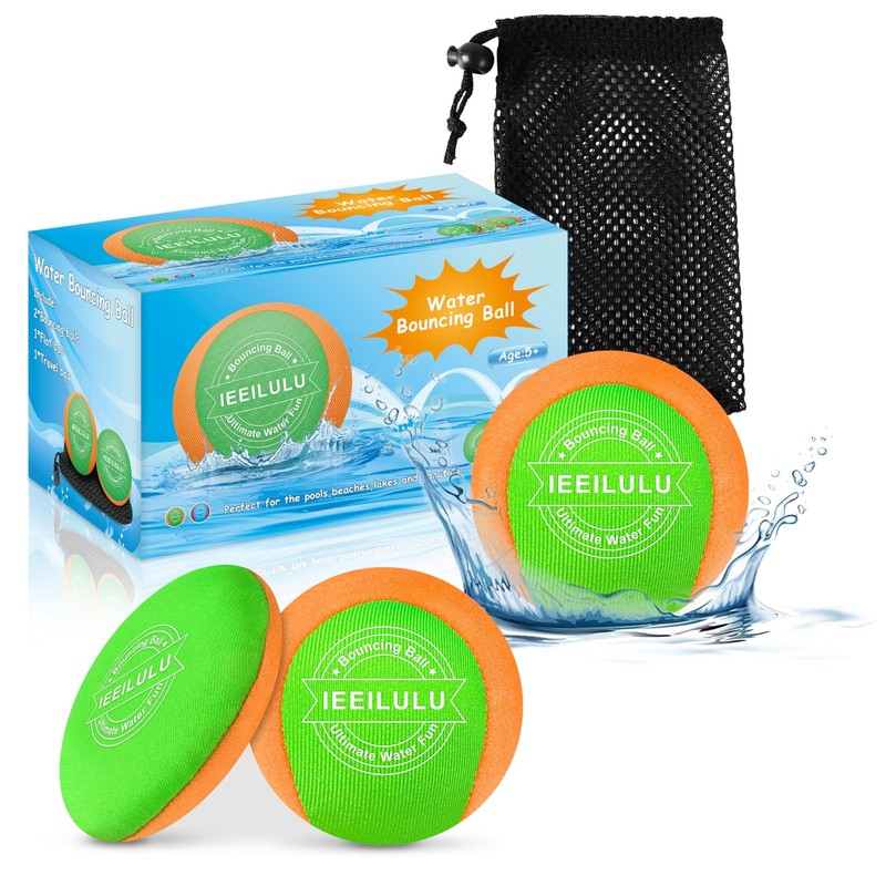 Bounce Ball Water, 3 Pack Water Jumping Ball, Water Bouncy Ball for Outdoor…