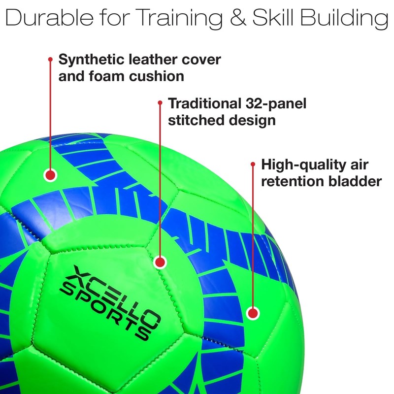Soccer Ball Size 4 Assorted Graphics (Orange, Green, Navy) with Pump (Pack of 6) gallery