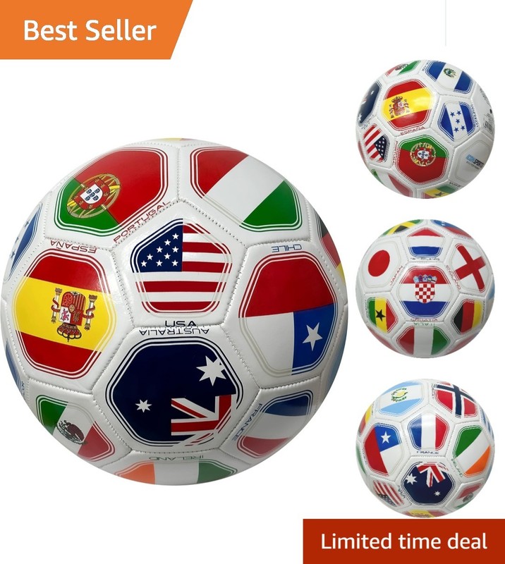 Outdoor Soccer Ball Size 5 – Durable PVC with Textured Grip for Performance
